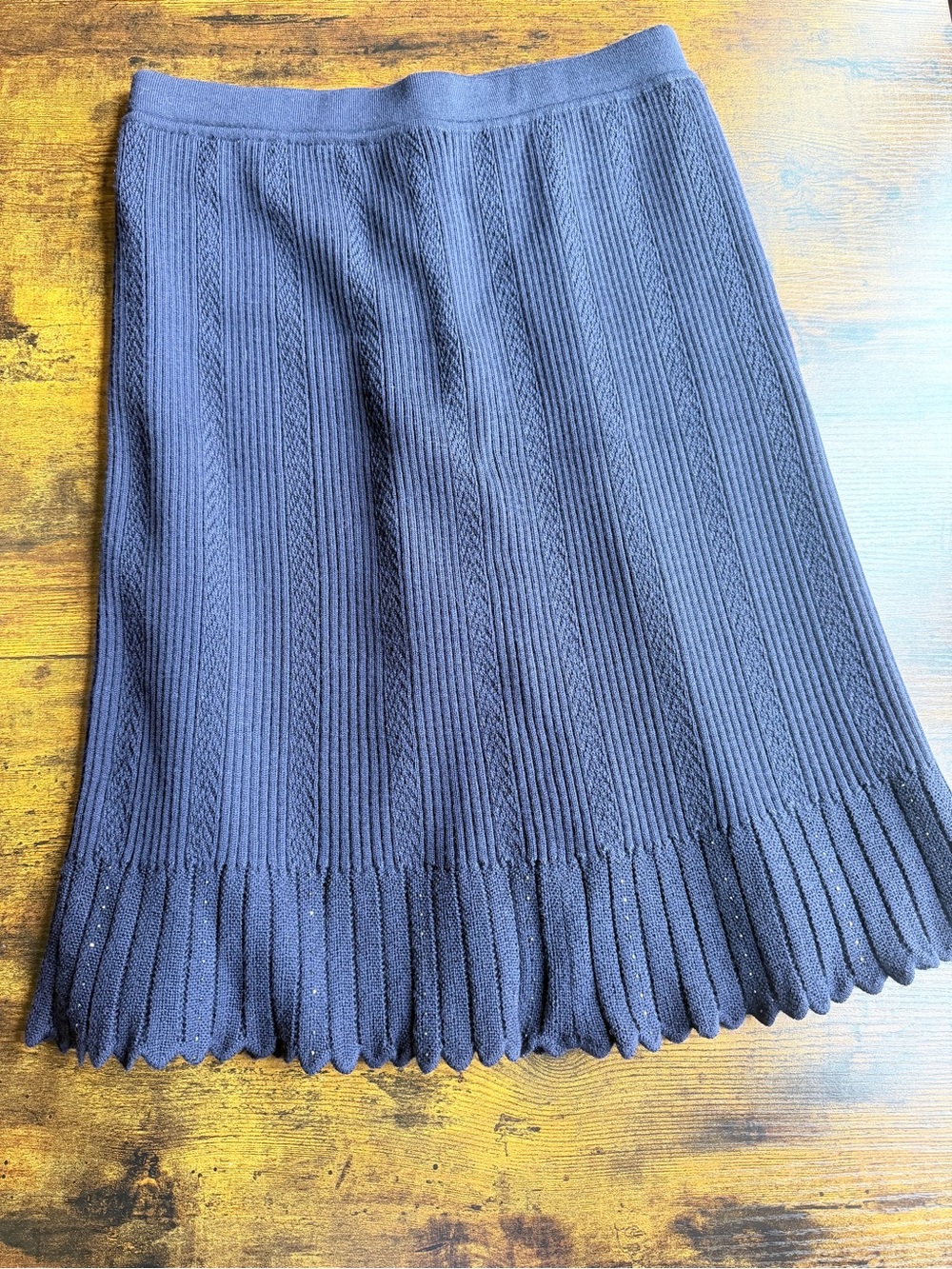 Vintage Astuces Navy Skirt with sparkles at bottom - so pretty